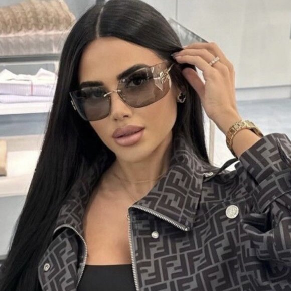 NEW Miu Miu MU 54YS 5AK30B Miu Miu  mask with brand logo MU54YS 5AK30B - Picture 4 of 5